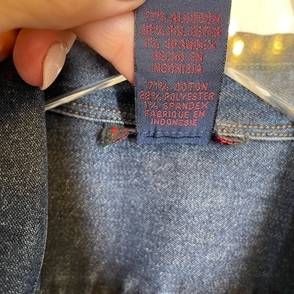 Vintage Ralph Ralph Lauren Blue Label Denim Dress Puff Shoulders Front Snaps 4 - Picture 16 of 16